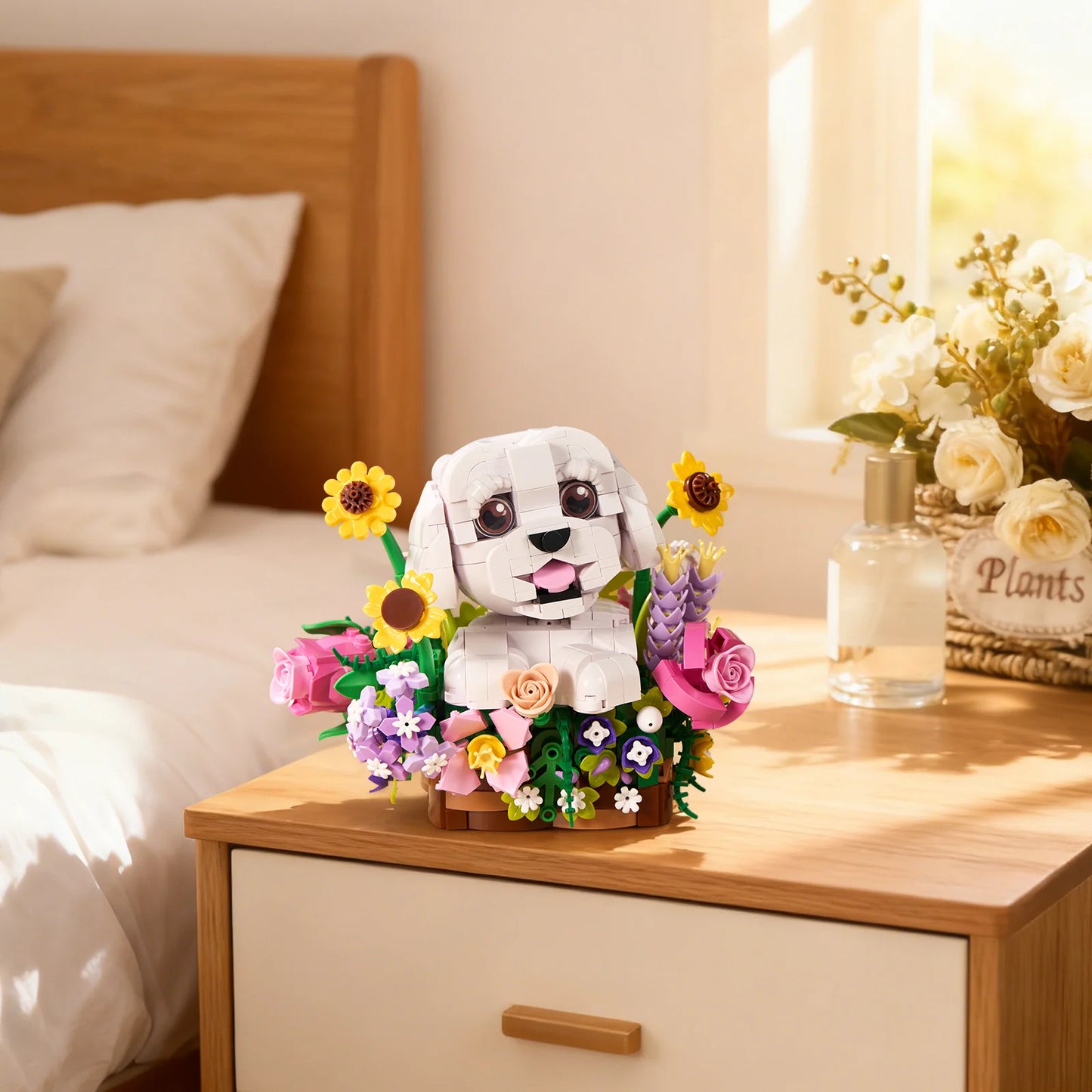 Dogs Bouquet Succulent Building Blocks Set