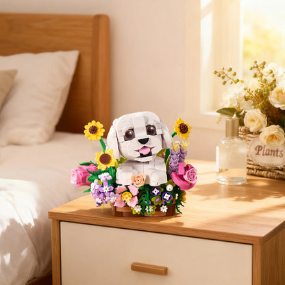 Dogs Bouquet Succulent Building Blocks Set