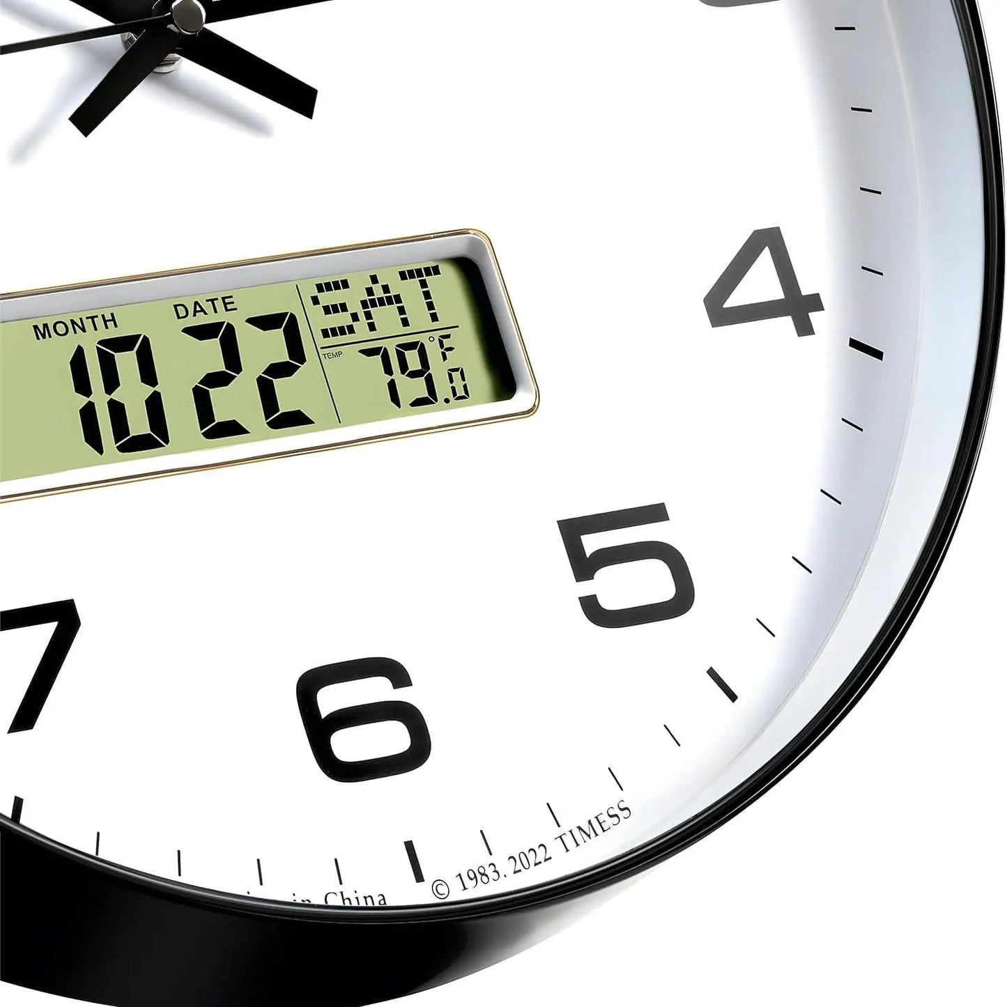 Calendar Wall Clock,3 Sizes 4 Colors