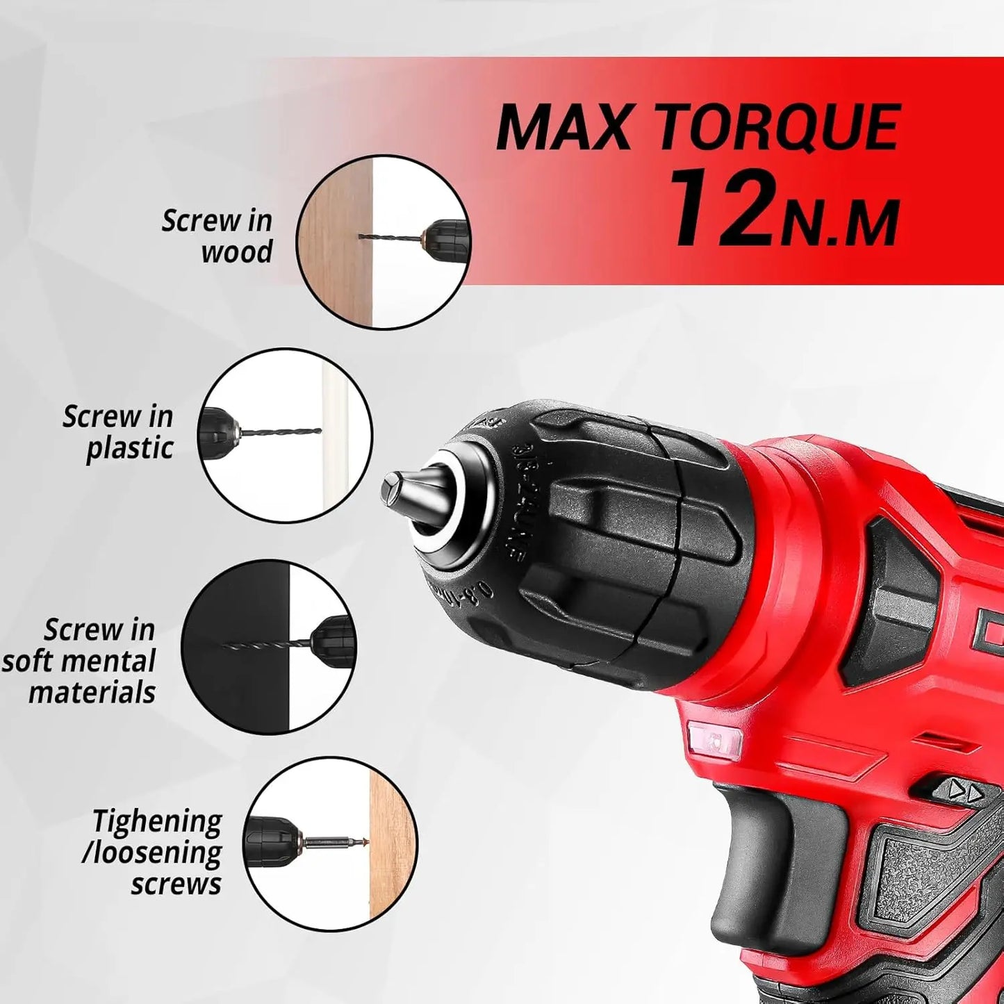 Home Tool Kit with cordless Drill, Hand Tool