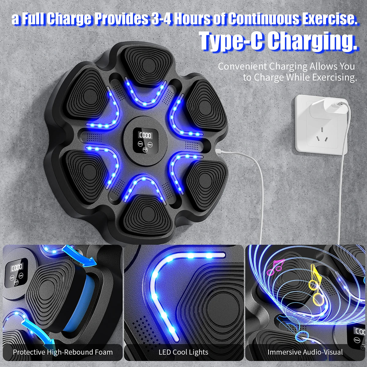 Music Boxing Machine, Smart Bluetooth Boxing Training