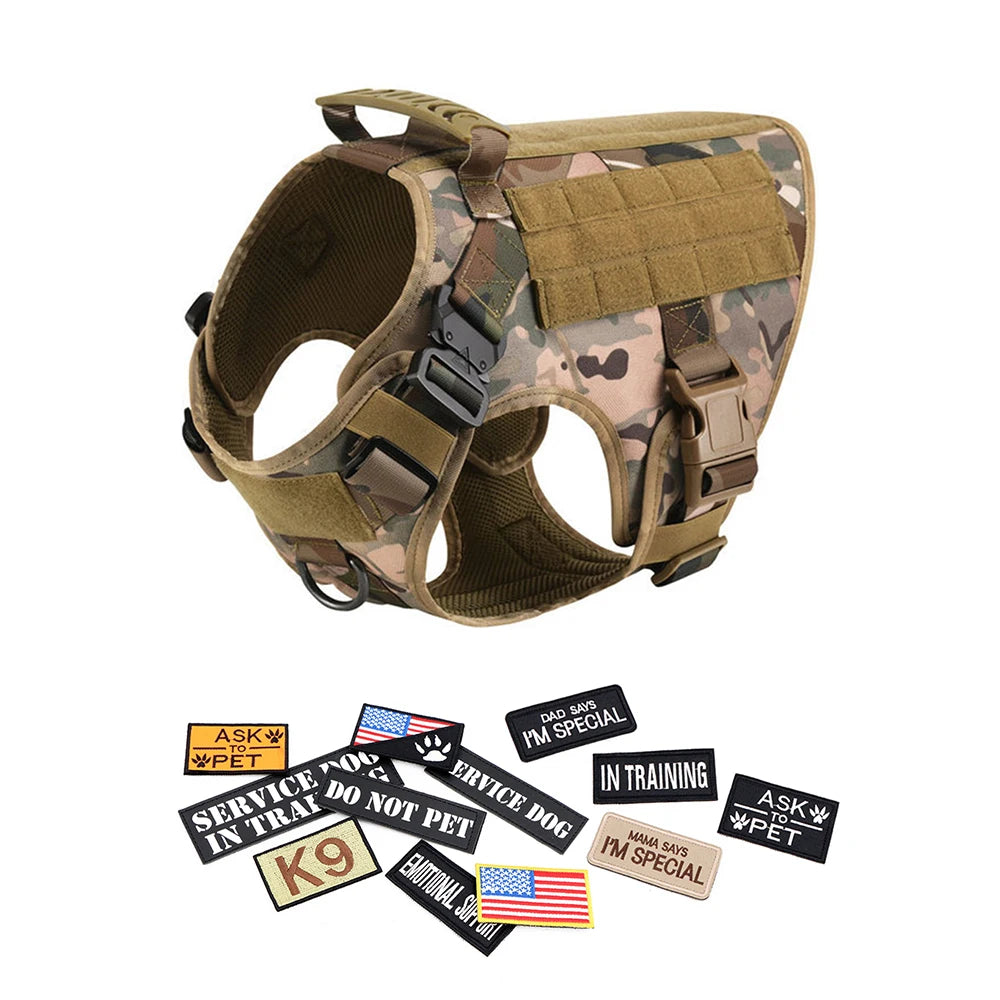 Military Large Dog Harness Collar, Harnesses, Accessories
