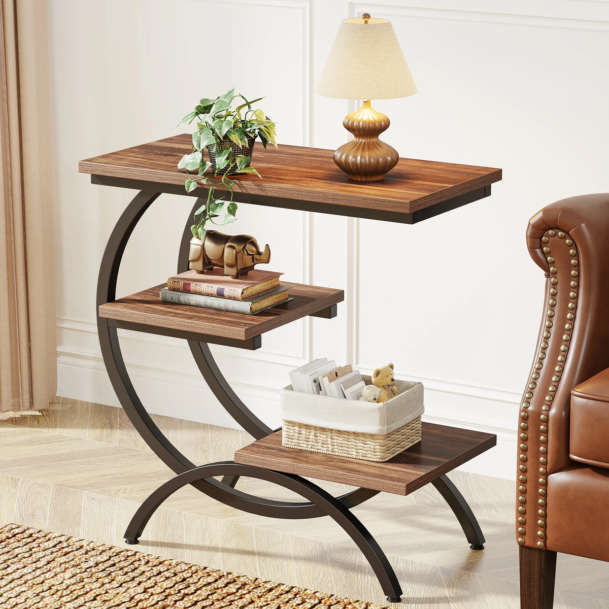 Tribesigns C-Shaped End Table, Couch, Bedside