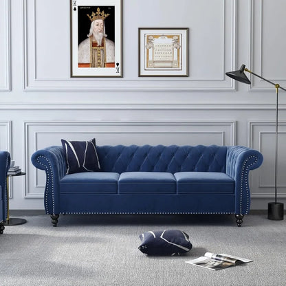 3 Piece Living Room Set, Velvet