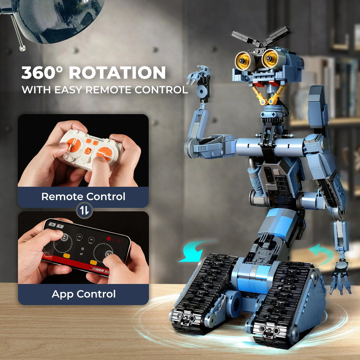 1176 Pieces Johnny 5 Robot Building Blocks Set