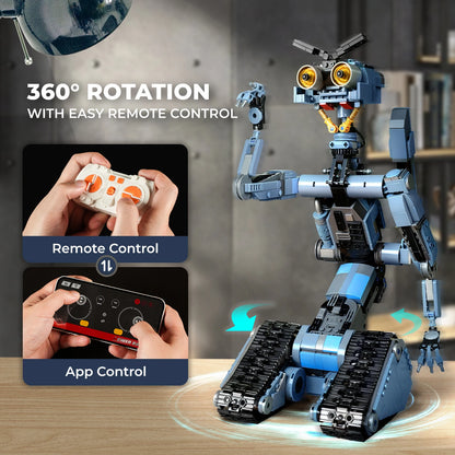 1176 Pieces Johnny 5 Robot Building Blocks Set