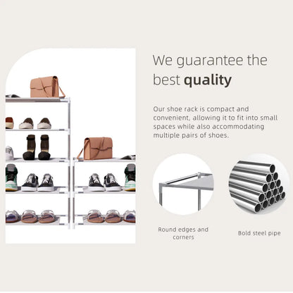 Space-saving, Multi-tiered Shoe Rack