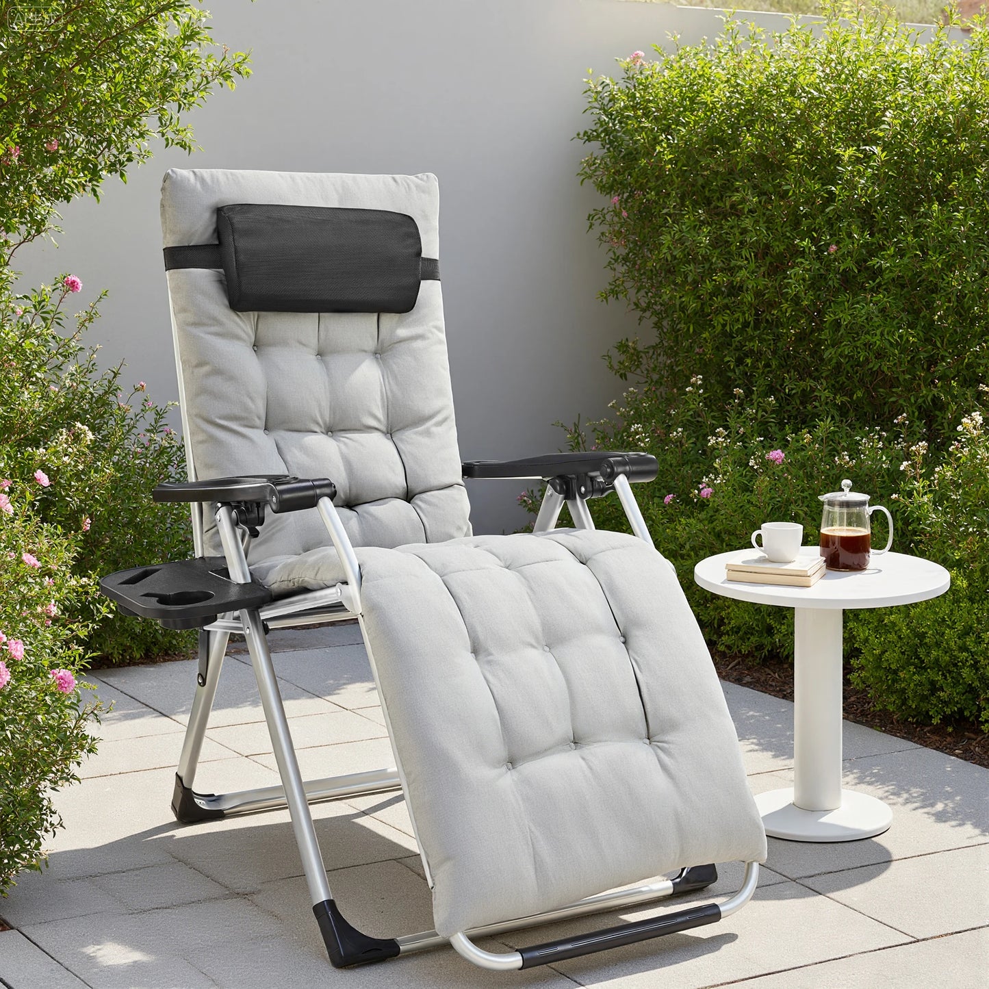 Portable Recliner Camping Patio Outdoor Lounge Chair