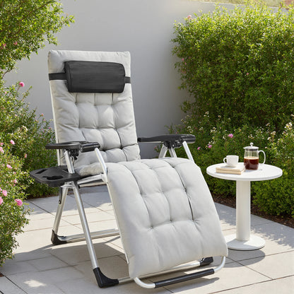 Portable Recliner Camping Patio Outdoor Lounge Chair