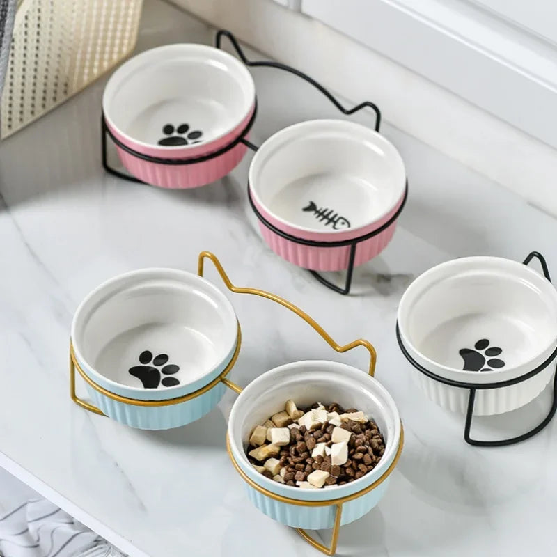 Single Or Double Tilt Bowl Ceramic for Pets