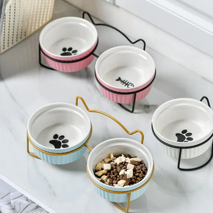 Single Or Double Tilt Bowl Ceramic for Pets