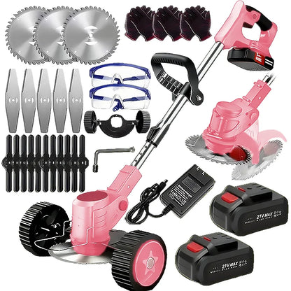 Wireless portable weed trimmer for lawn trimming