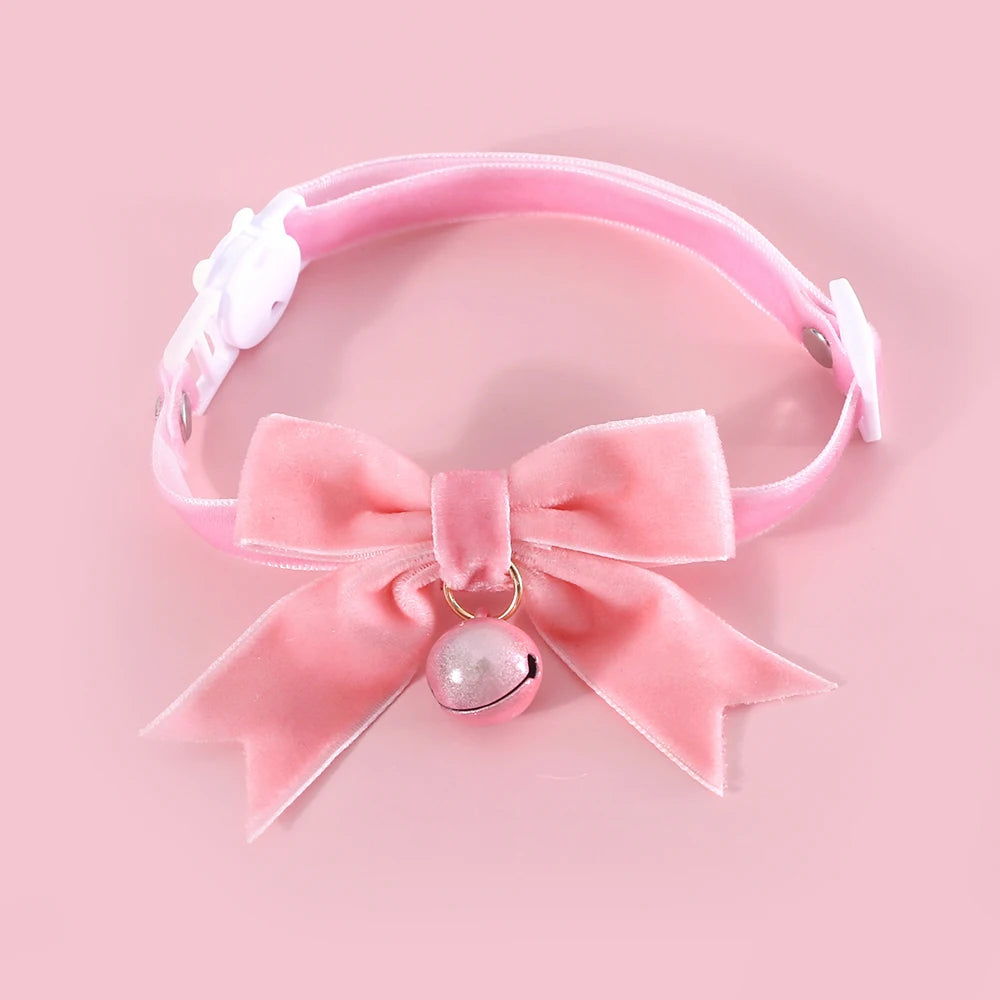 Cats Collar Lace Bow Tie hanging pearl