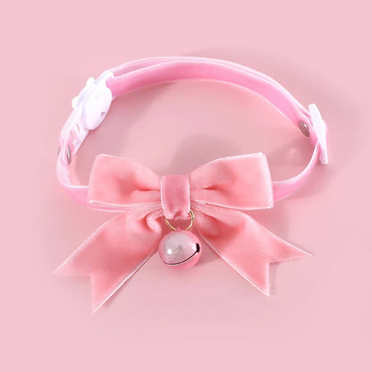 Cats Collar Lace Bow Tie hanging pearl