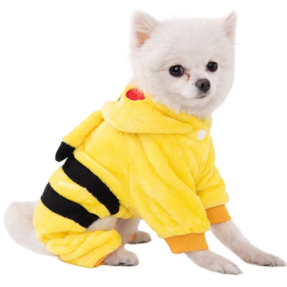 Clothes Soft Warm Fleece Jumpsuits Pets Costume Coats