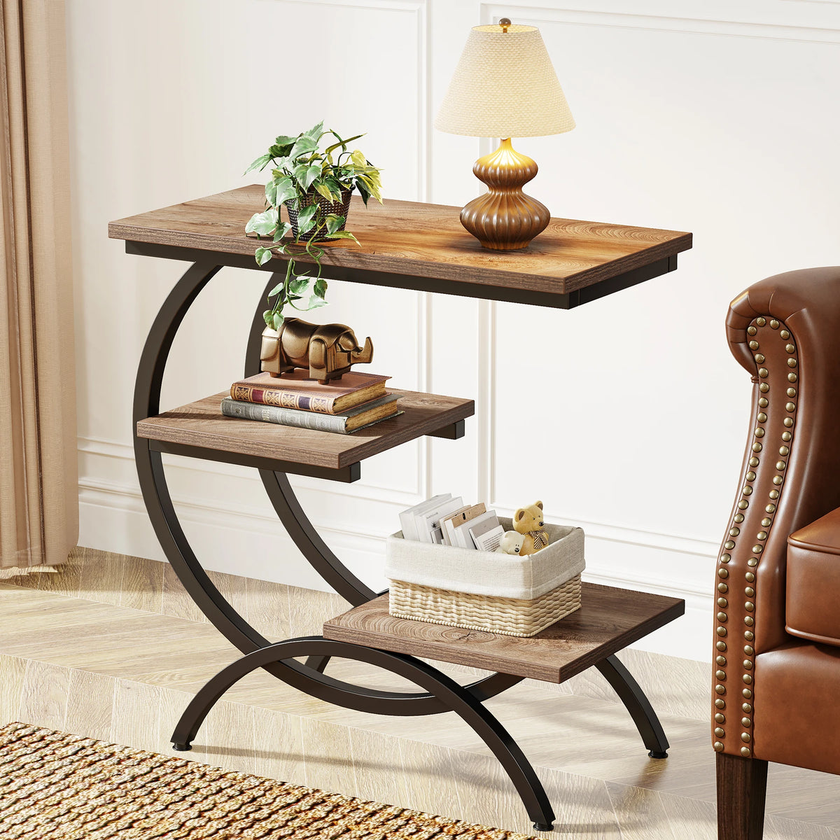 Tribesigns C-Shaped End Table, Couch, Bedside