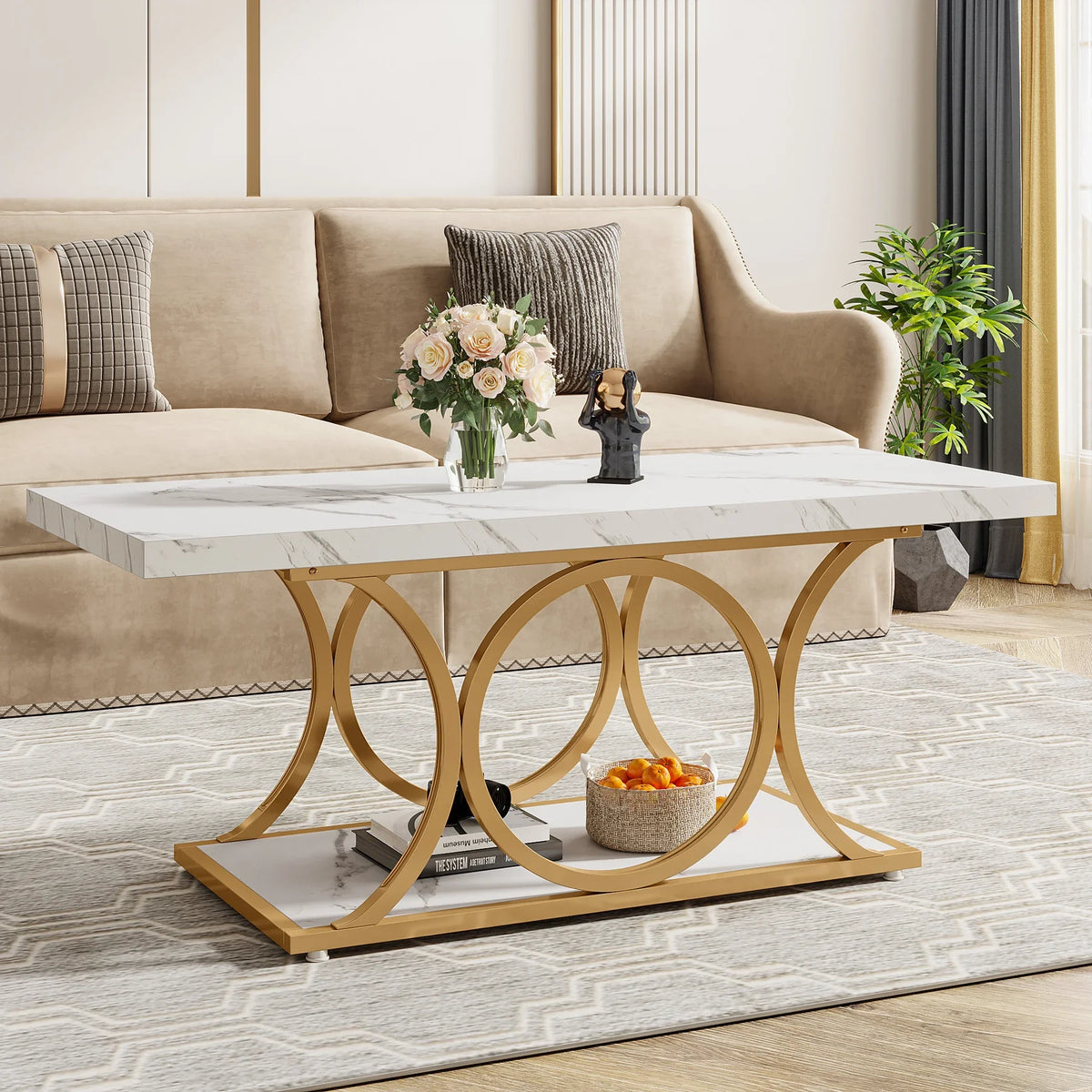 47.24-inch Modern Coffee Tables for Living Room