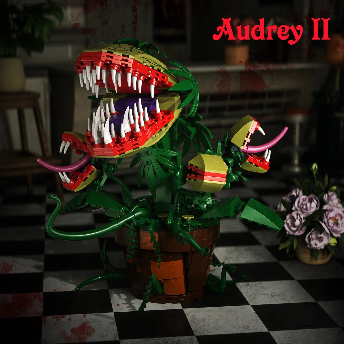 Piranha Plant Audrey Building Blocks Set Horrors Flower