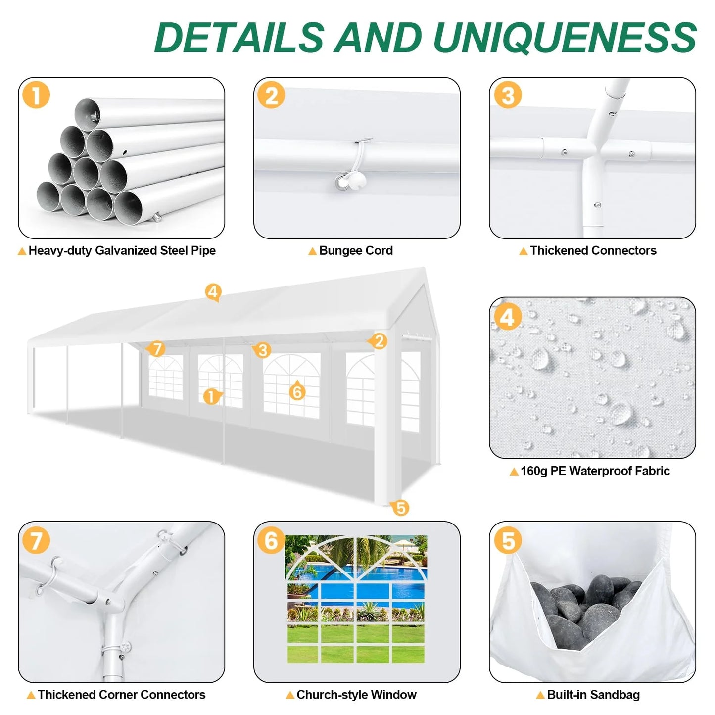 10 x 30 Canopy Heavy Duty, Party Tent