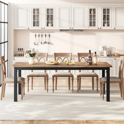 Dining Table 78 Inch Rectangular cut corners