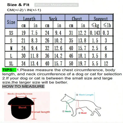 All Season Pet Jumpsuits Comfortable Skin-Friendly