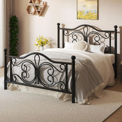 Full Metal Platform Bed. No Box Spring Required