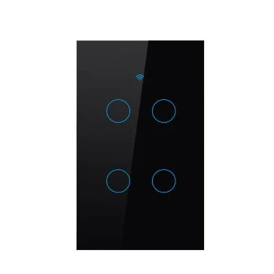 Tuya Smart Switches US Neutral Wire/No Neutral Wire Required 1/2/3/4 Gang Light WiFi Touch Switch Work with Alexa Google Home