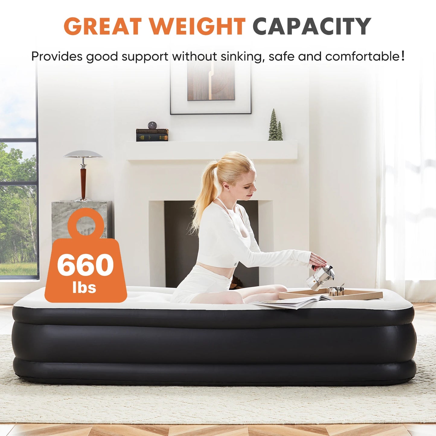 Queen Twin Size Air Mattress Blow Up