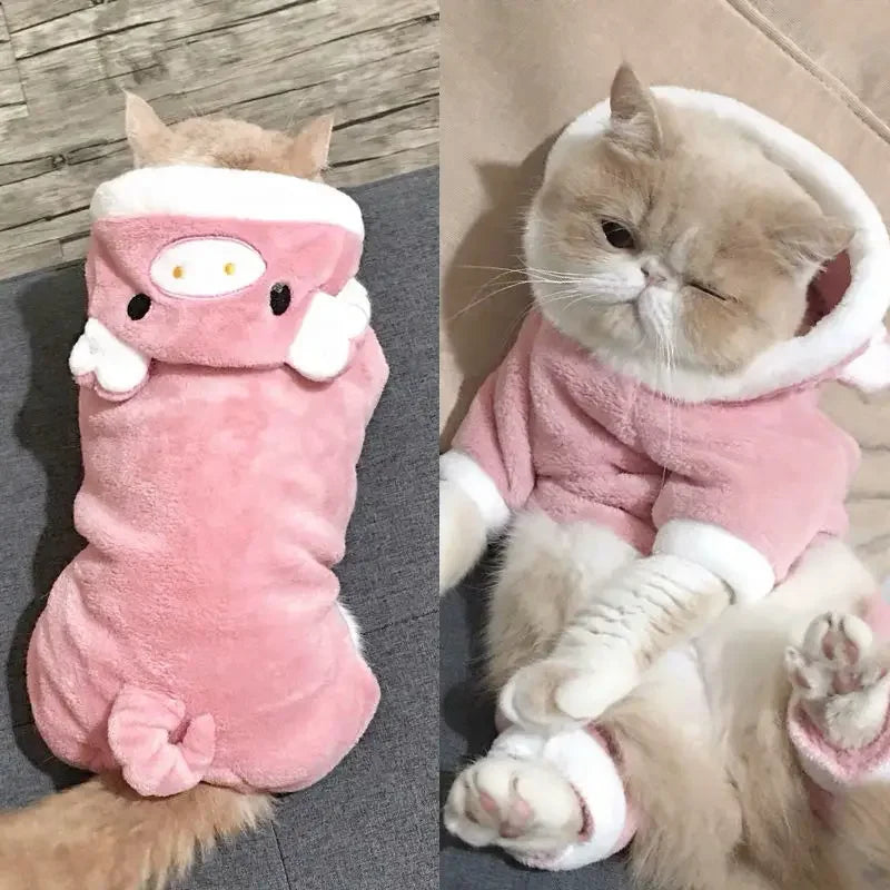 Clothes Soft Warm Fleece Jumpsuits Pets Costume Coats