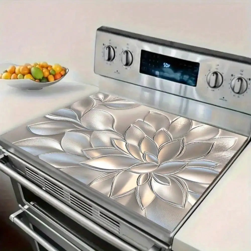 Stove Cover, 2D Golden Three-Dimensional Petal
