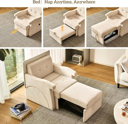 5 in 1 Convertible Sofa Bed, Foldable Sleeper Chair