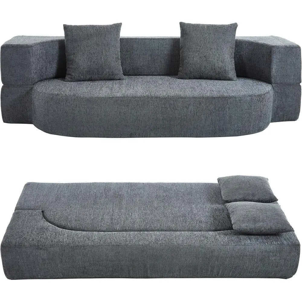 Twin Size Convertible Sleeper Sofa with Breathable Foam