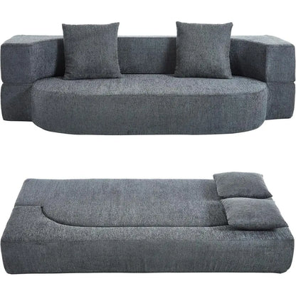 Twin Size Convertible Sleeper Sofa with Breathable Foam