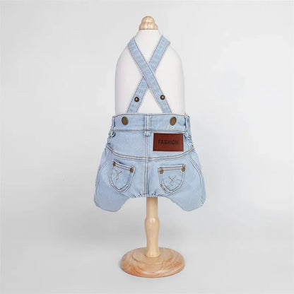 Pet Dog Denim Overalls Jumpsuit Overalls