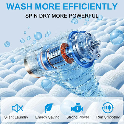Portable, Full-Automatic Laundry Machine 10 Cycles