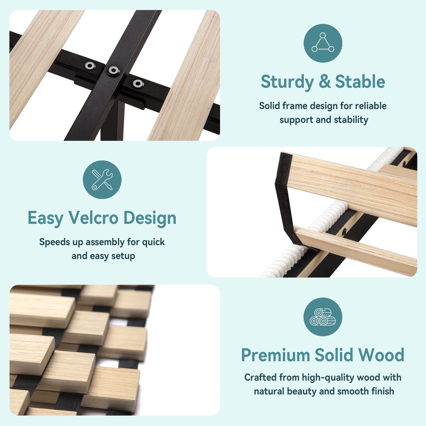 Bed Frame, 2 Storage Drawers/Tier Shelves
