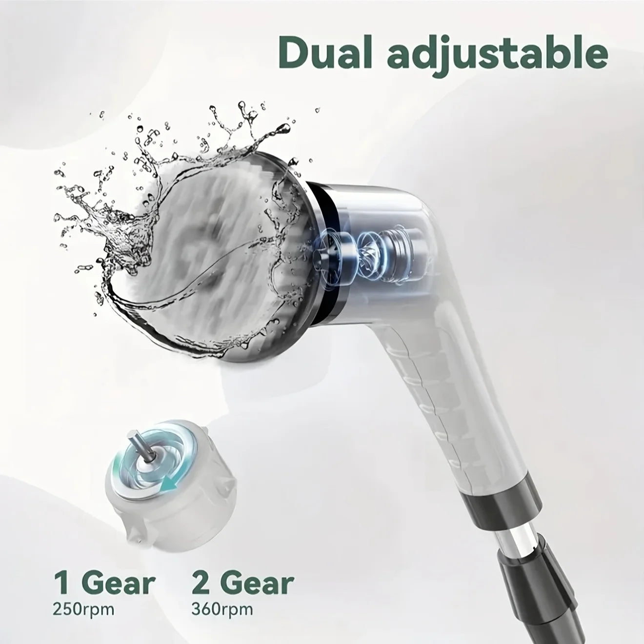 9-in-1 USB Rechargeable Electric Cleaning Brush Telescopic Handle