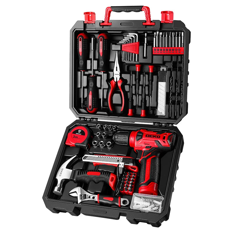 Home Tool Kit with cordless Drill, Hand Tool