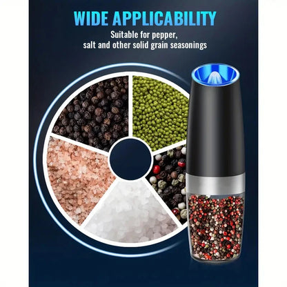 Electric Salt Pepper Mill, Tilt To Grind