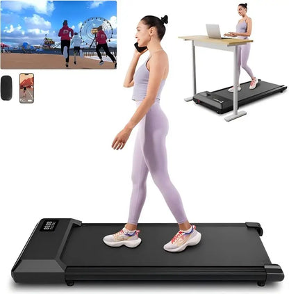 2-in-1 Home/Office 2.5 HP Walking,mini Treadmill