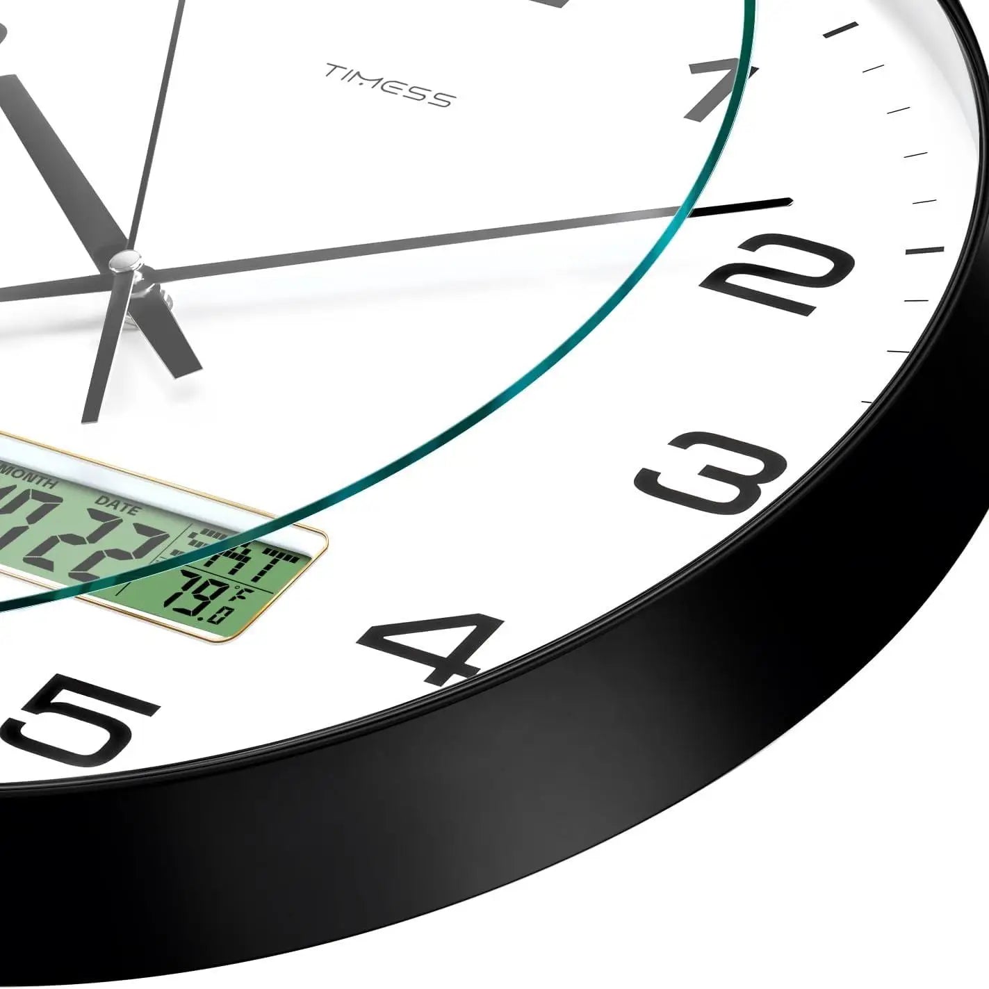 Calendar Wall Clock,3 Sizes 4 Colors