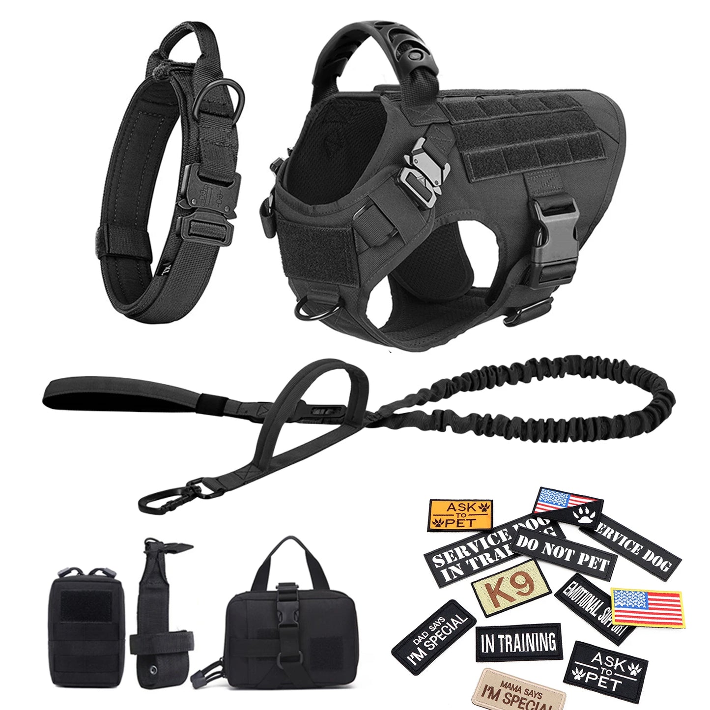 Military Large Dog Harness Collar, Harnesses, Accessories