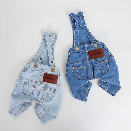Pet Dog Denim Overalls Jumpsuit Overalls