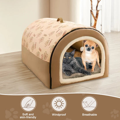 Warm Winter Dog Mat Washable Detachable Dog Cave