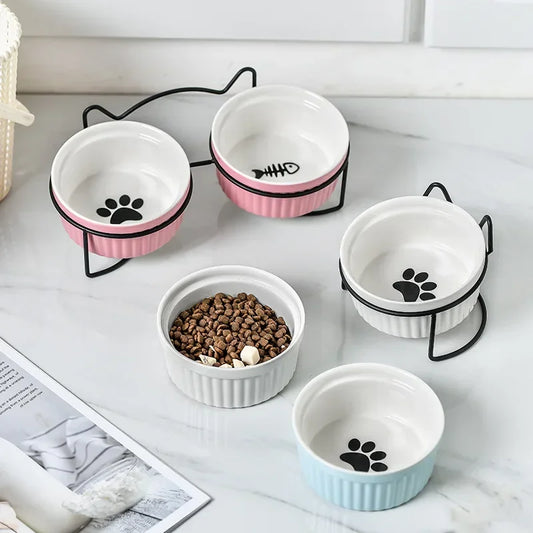 Single Or Double Tilt Bowl Ceramic for Pets