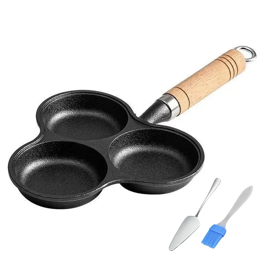 Thicken Frying Pan Cast Iron Breakfast Grill Cooking Pot Egg Frying Pan Egg Pancake Steak Pan Non-Stick Cake Maker Pancake Pan