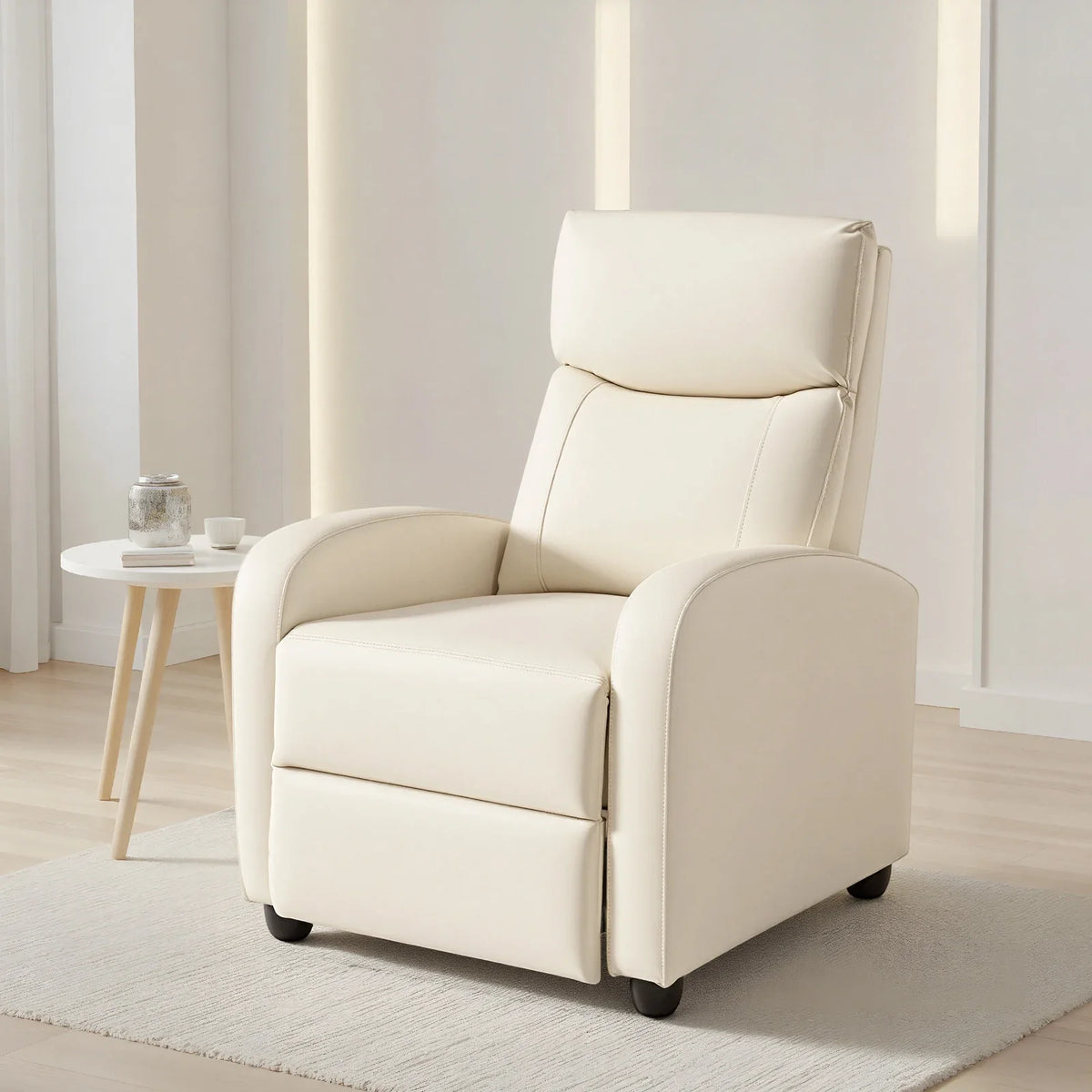 MCQ Living Room Recliner Sofa with Lumbar Support Sofa Fabric or Pu Leather for Adults Recliners Home Theater Seating Reclining Sofa Chair for Living Room