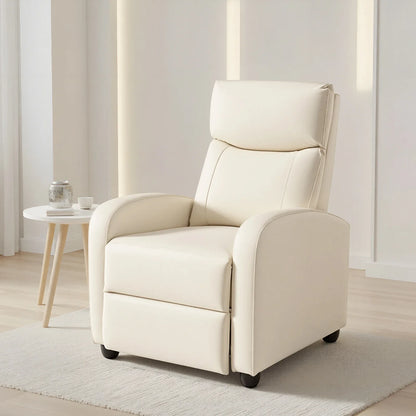 MCQ Living Room Recliner Sofa with Lumbar Support Sofa Fabric or Pu Leather for Adults Recliners Home Theater Seating Reclining Sofa Chair for Living Room