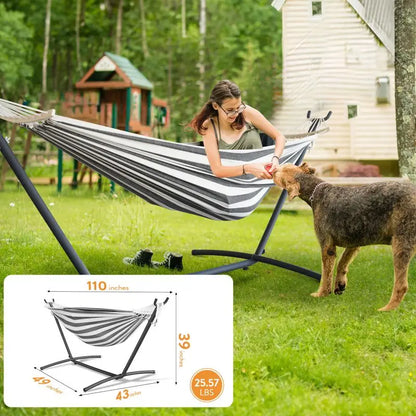 Hammock with Adjustable Stand w/Storage Bag