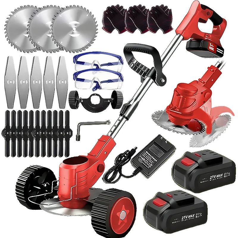 Wireless portable weed trimmer for lawn trimming
